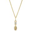 Orphelia 'Lily' Dames 925 Sterling Zilver Hanger met Ketting - Goud ZH-7582/G
