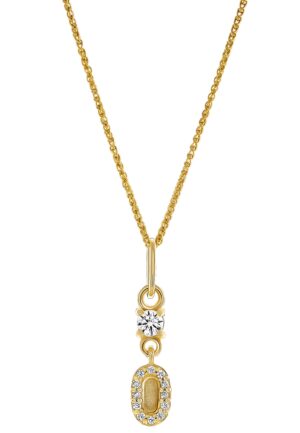 Orphelia 'Lily' Dames 925 Sterling Zilver Hanger met Ketting - Goud ZH-7582/G