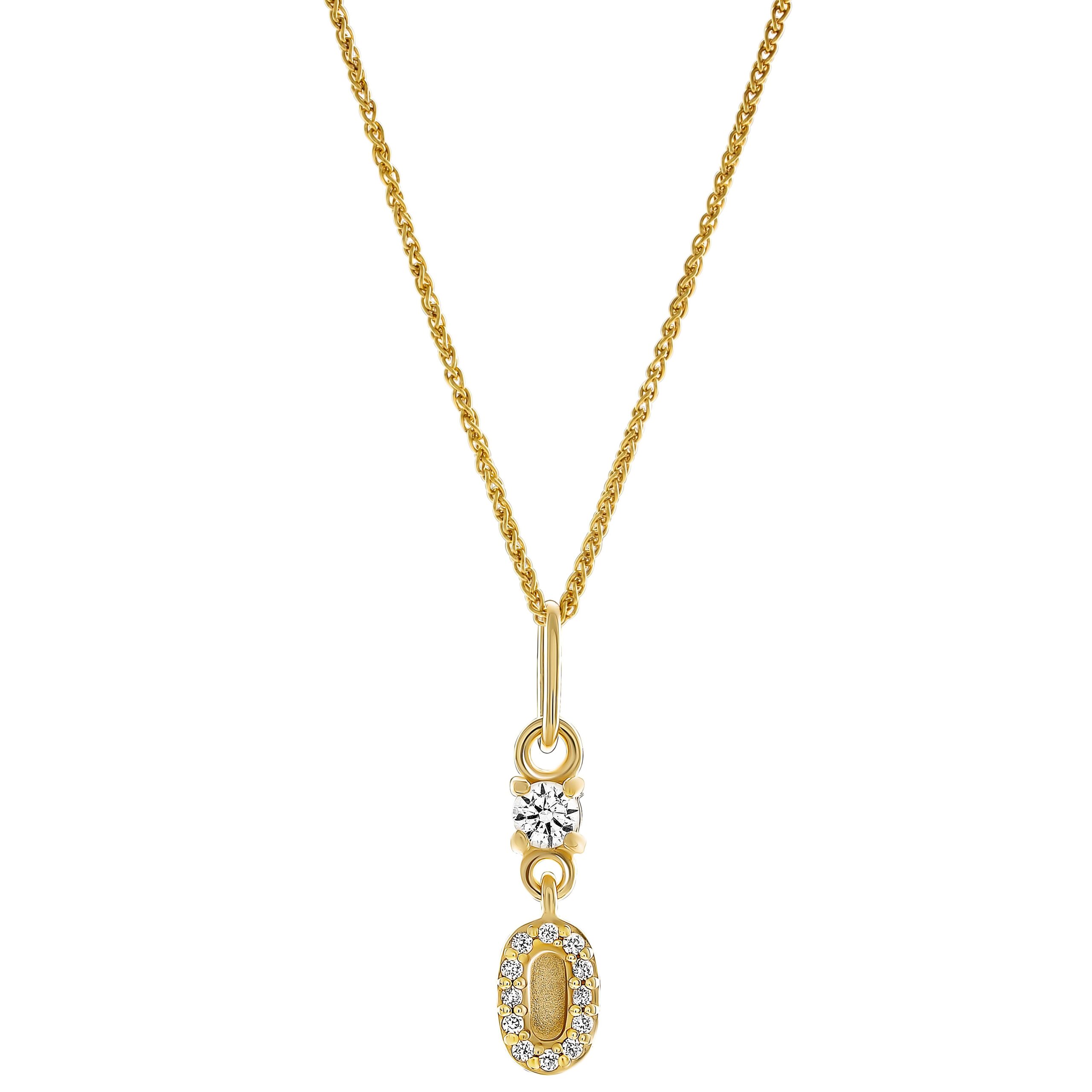 Orphelia 'Lily' Dames 925 Sterling Zilver Hanger met Ketting - Goud ZH-7582/G
