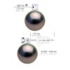 Oorbellen Prestige - Diamanten 0,04 ct - in Wit Goud 750 en Echte Gecontroleerde Tahiti Parel Ronde 8-9 mm - Afbeelding 2