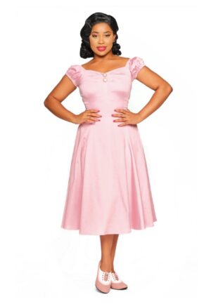 Collectif Dolores Doll Swing Dress Pink -38 (NL)/ 12 (UK) | 50% korting