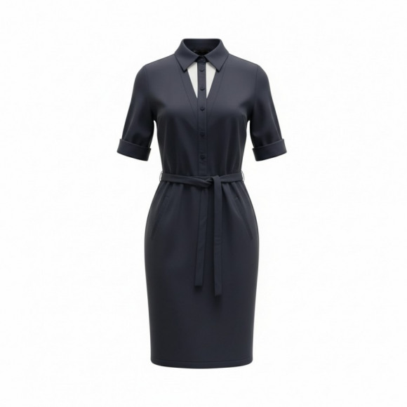 Zip73 - Zwart | Dames | Jurk | Zwart | L | regular | Kamst mode
