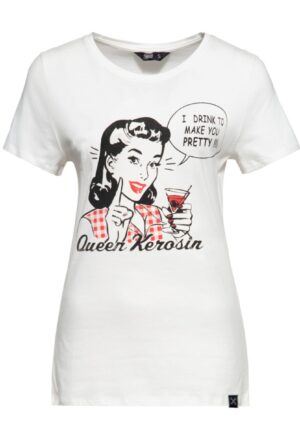 King Kerosin I Drink Shirt Off White -XL