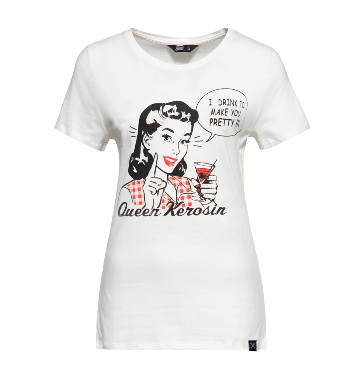 King Kerosin I Drink Shirt Off White -XL