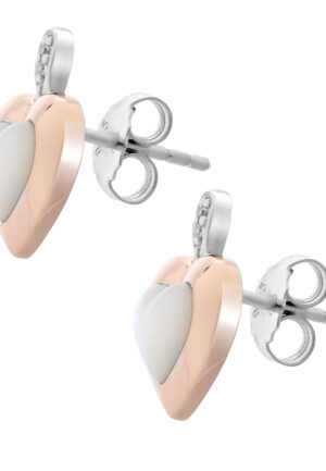 Orphelia 'Debby' Dames 925 Sterling Zilveren Stud Oorbellen - Zilver/Rozé ZO-7289/RG