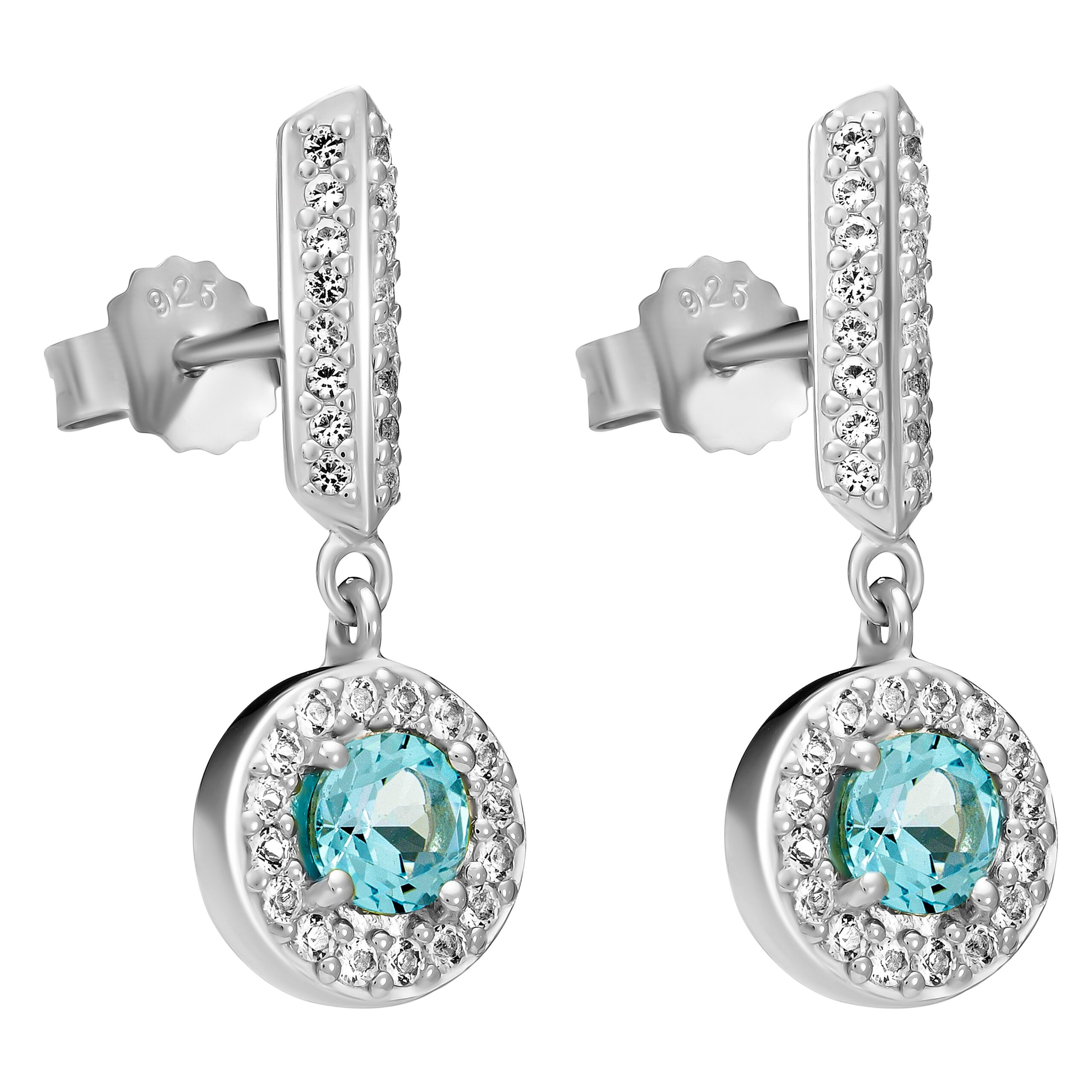 Orphelia 'Bristol' Dames 925 Sterling Zilveren Oorbellen - Zilver ZO-7579/B - Afbeelding 2