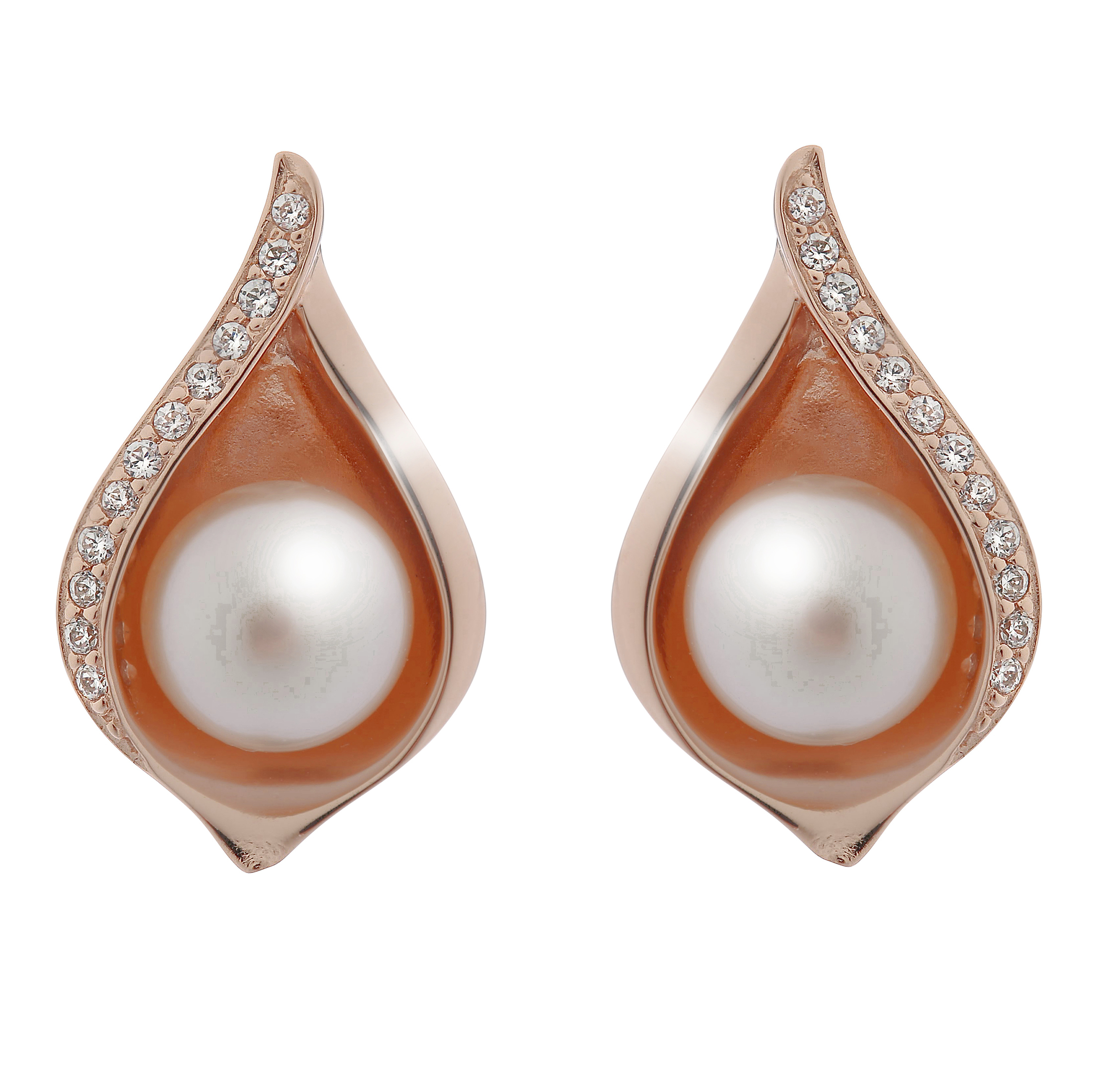 Orphelia 'Sophia' Dames 925 Sterling Zilveren Stud Oorbellen - Roze ZO-7234/RG