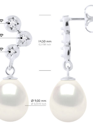 Alternative view of Oorbellen Prestige - Diamanten 0,12 ct - Kwaliteit HSI - Wit Goud