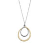 Orphelia 'Bastien' Dames 925 Sterling Zilveren Ketting met Hanger - Zilver/Goud ZH-7499