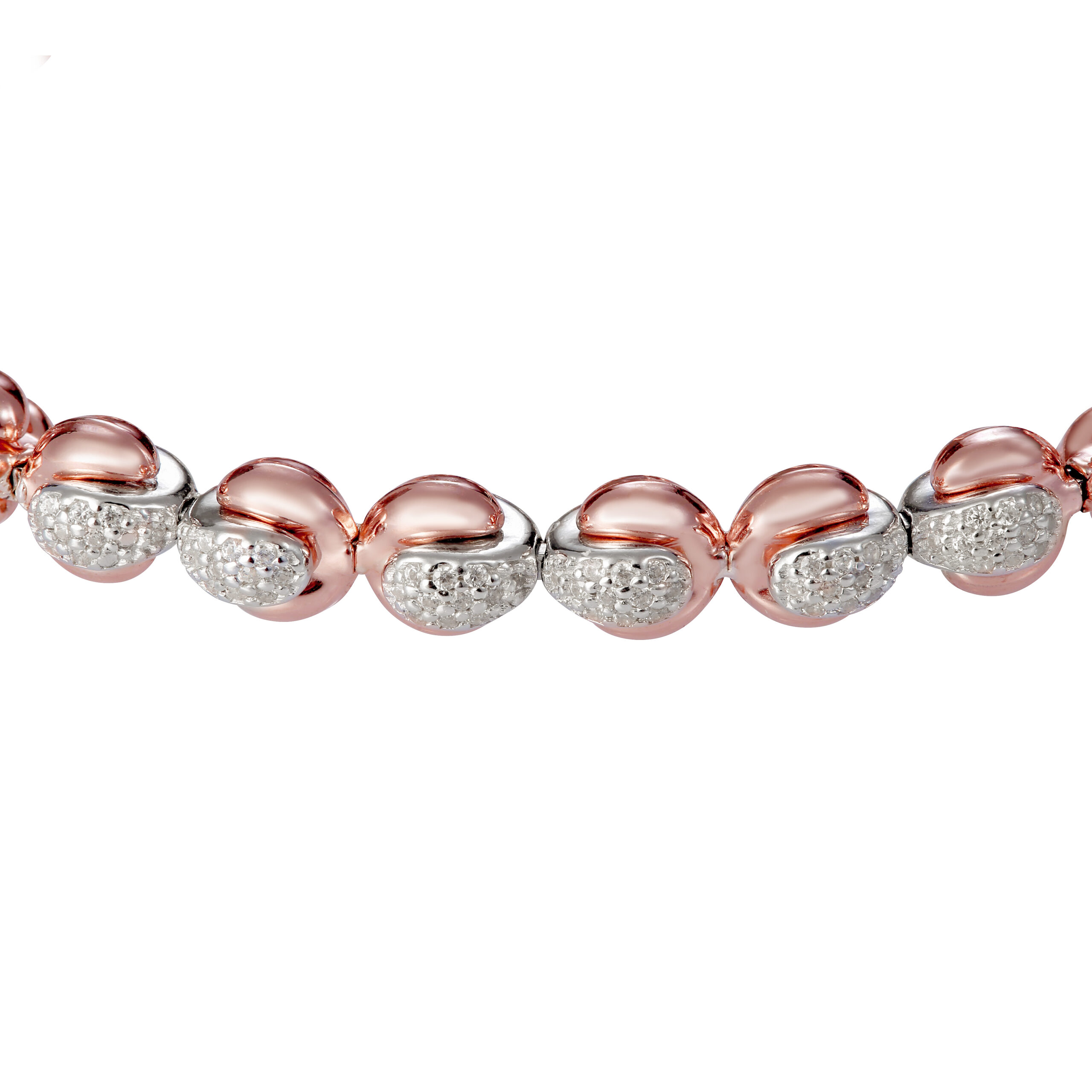 Orphelia 'Jada' Dames 925 Sterling Zilveren Armband - Roze ZA-7395/RG - Afbeelding 2