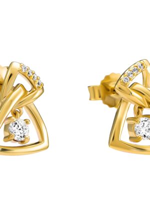 Orphelia 'Santorini' Dames 925 Sterling Zilveren Oorknoppen - Goud ZO-7570/G