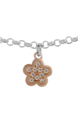 Orphelia 'Nixie' Dames 925 Sterling Zilveren Armband - Zilver/Roze ZA-7377