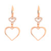 Orphelia 'Alfina' Dames 925 Sterling Zilveren Dangle Oorbellen - Roze ZO-7383