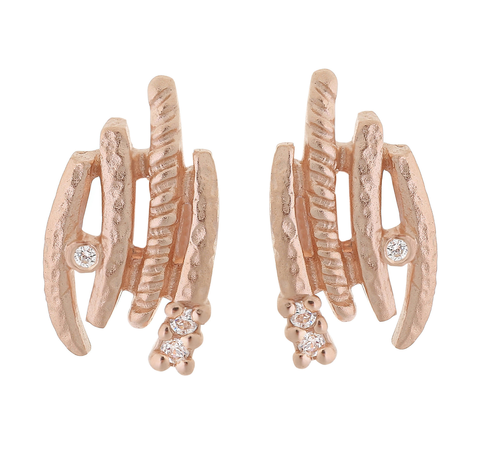 Orphelia Dames 925 Sterling Zilveren Stud Oorbellen - Roze ZO-6022/1