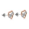Orphelia 'Jasmina' Dames 925 Sterling Zilveren Oorbellen - Zilver/Roze ZO-7483