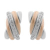 Orphelia 'Joline' Dames 925 Sterling Zilveren Oorbellen - Zilver/Roze ZO-7118