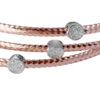 Orphelia Dames 925 Sterling Zilveren Armband - Roze ZA-7414
