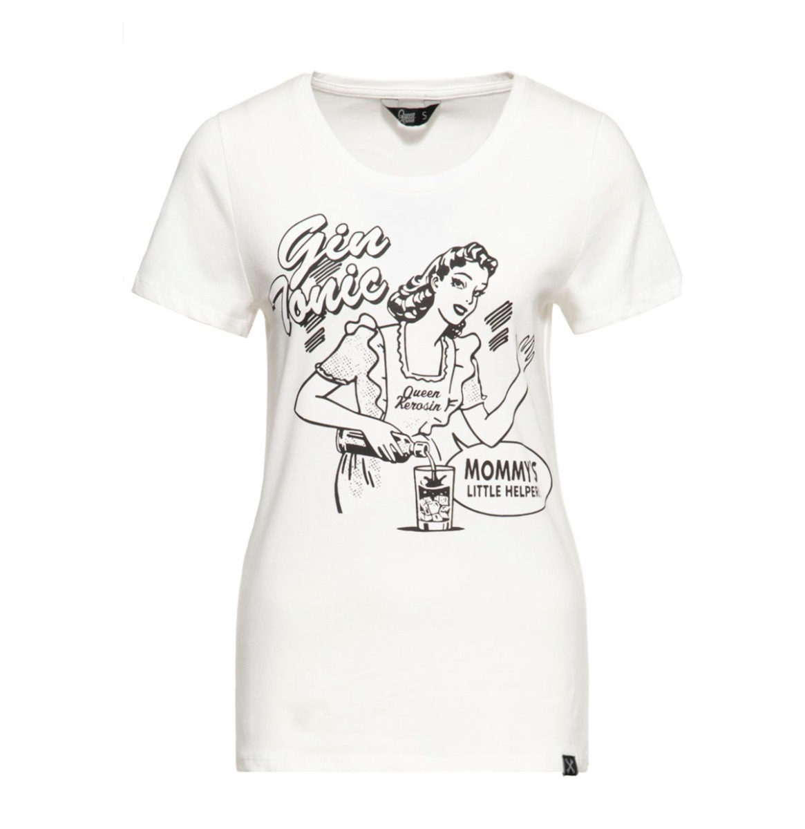 Moederdag cadeau - Queen Kerosin Gin Tonic Shirt Off White-XXXL