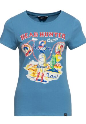Moederdag cadeau - Queen Kerosin Head Hunter T Shirt Sky Blue-L