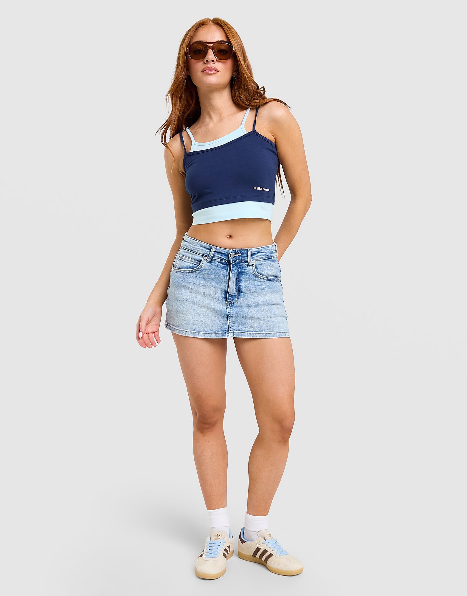Unlike Humans Micro Skirt - Blauw- Dames, Blauw