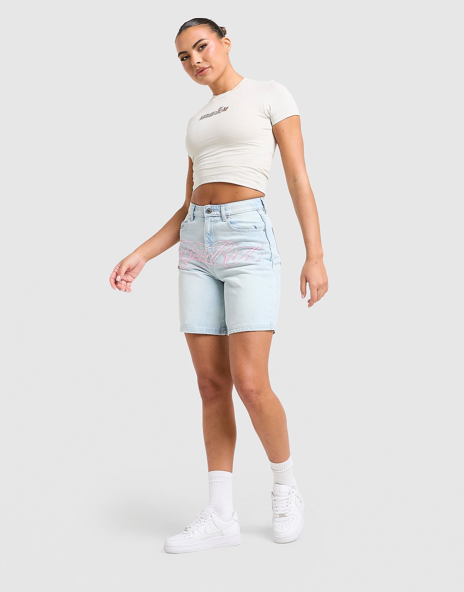 Hoodrich Solace Jorts Dames - Blauw- Dames, Blauw