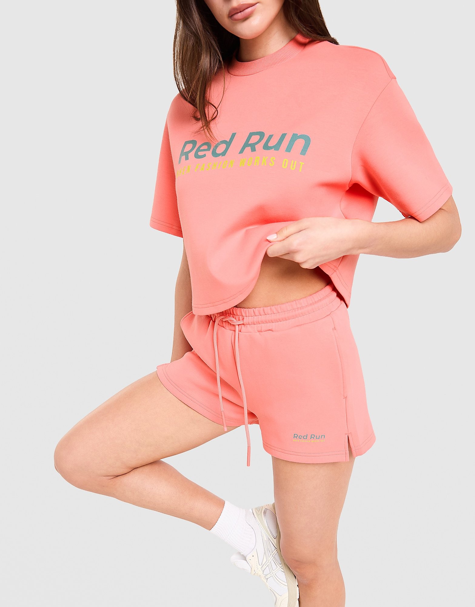 Red Run Activewear Azure Sweater Shorts - Roze- Dames, Roze