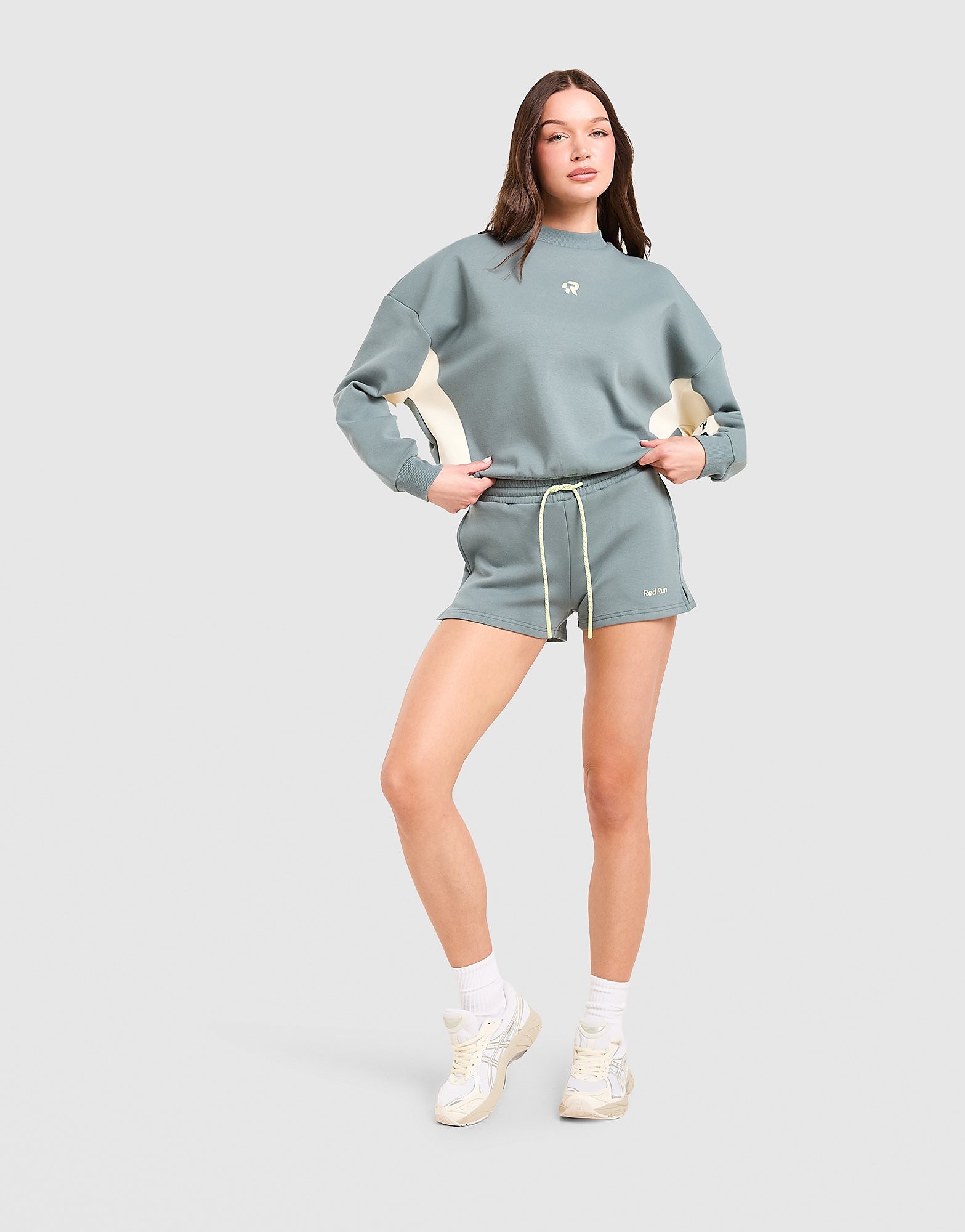 Red Run Activewear Skyline Sweater Shorts - Groen- Dames, Groen