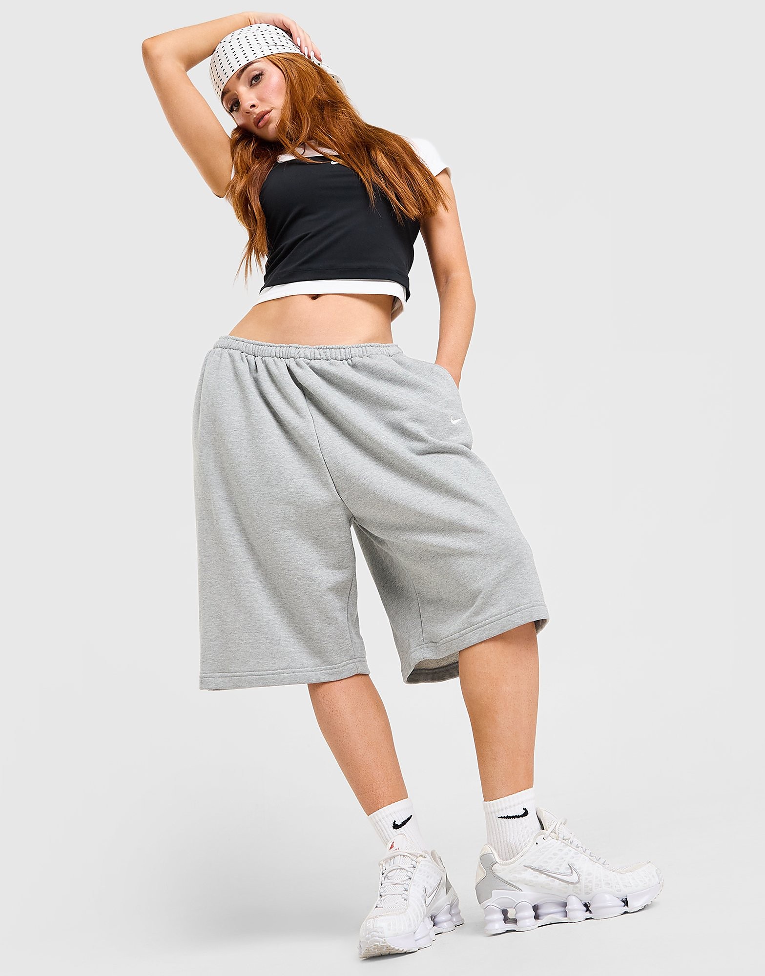 Nike Sportswear French Terry Shorts - Grijs- Dames, Grijs