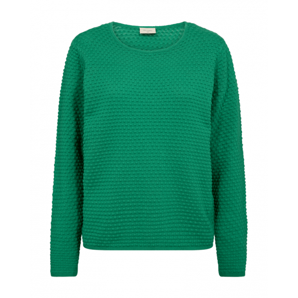 FreeQuent - Groen | Dames | Trui | Groen | L | regular | Kamst mode