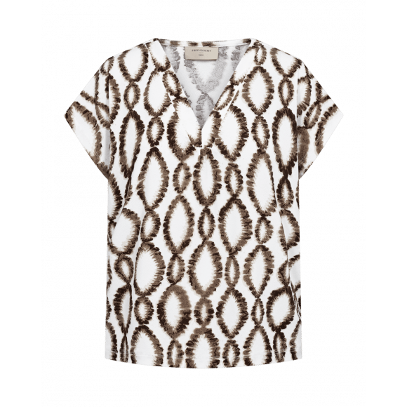 FreeQuent - Wit | Dames | Top | Wit | XL | regular | Kamst mode