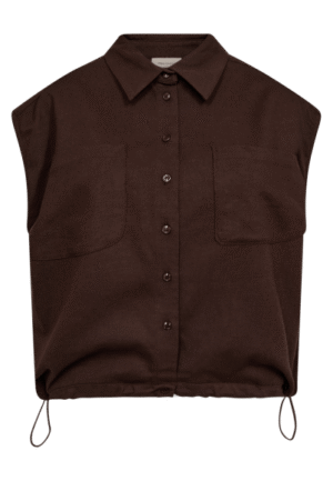FreeQuent - Bruin | Dames | Blouse | Bruin | XXL | regular | Kamst mode