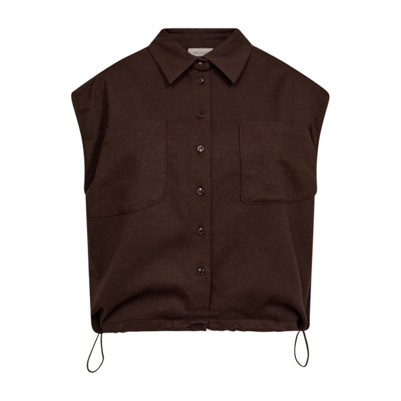 FreeQuent - Bruin | Dames | Blouse | Bruin | XL | regular | Kamst mode