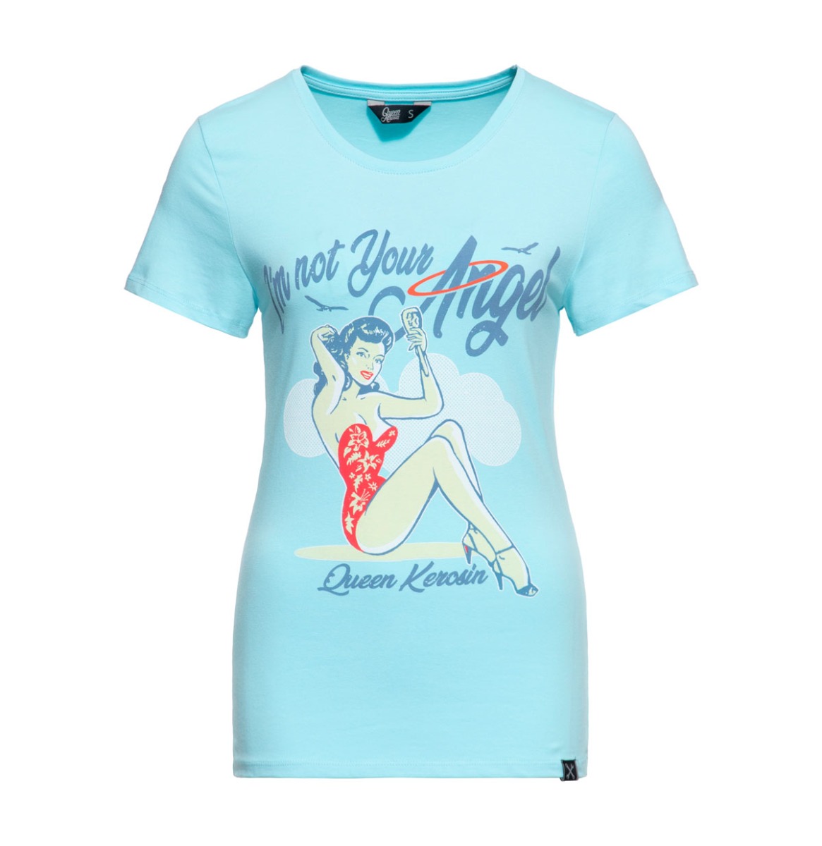 Queen Kerosin I Am Not Your Angel T-Shirt Sky Blue -XXXXL
