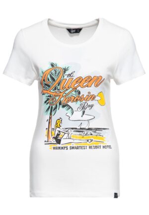 Moederdag cadeau - Queen Kerosin T-Shirt Queens Bay Off White-XS