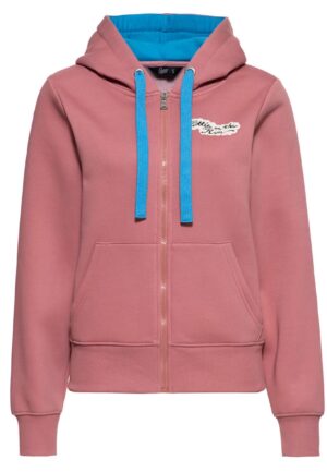 Queen Kerosin Hottie On The Run Zipper Hoodie Rose-L