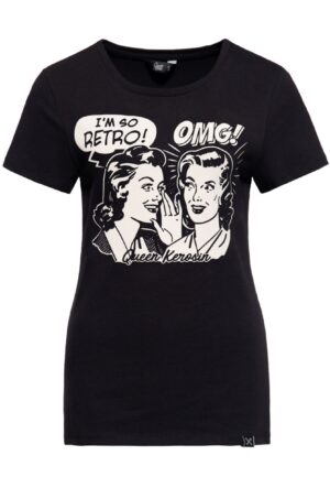 Queen Kerosin I Am So Retro T-Shirt Black-S