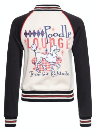 Queen Kerosin Poodle Lounge College Jacket Black-XXXL