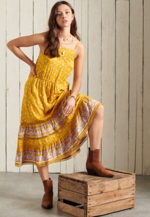 Ameera Cami Jurk Bruin Grootte: 38