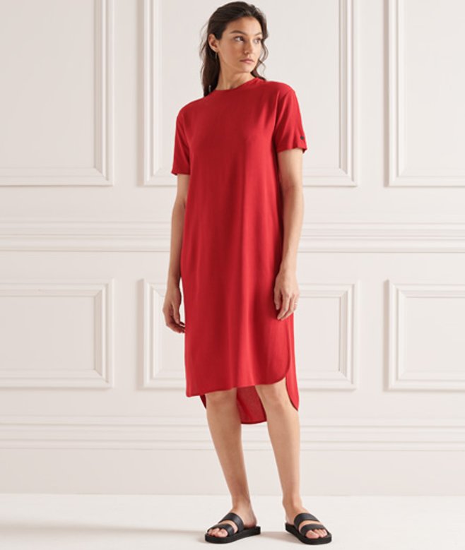 Shiftjurk met Ronde Zoom Rood Grootte: 36