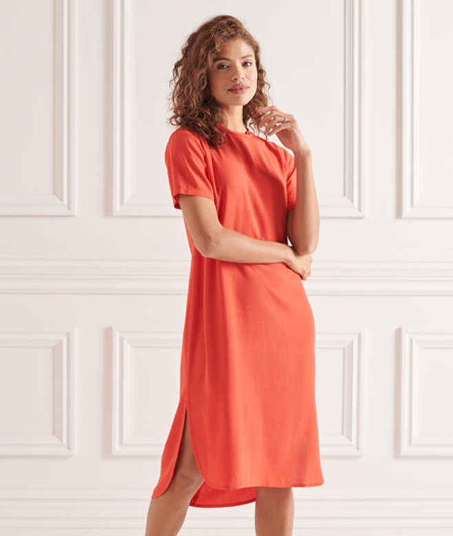 Shiftjurk met Ronde Zoom Oranje Grootte: 36