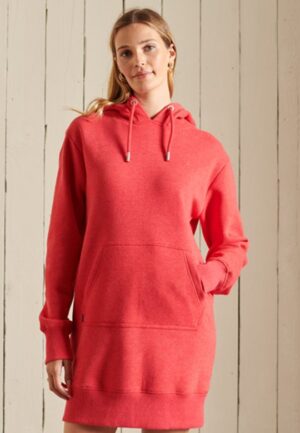 Geborduurde Vintage Logo Hoodiejurk Oranje Grootte: 34