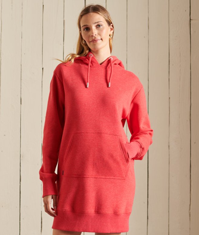 Geborduurde Vintage Logo Hoodiejurk Oranje Grootte: 34