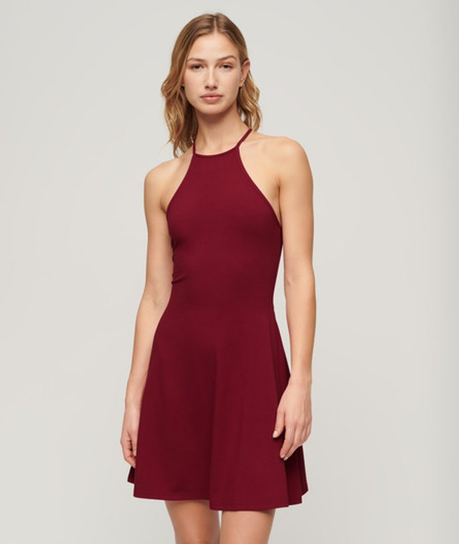 Fit & Flare Mini-jurk van Jersey Rood Grootte: 42