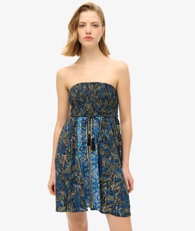 Bandeaujurk Blauw Grootte: 42