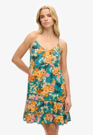 Mini Beach Cami-jurk Turkoois Grootte: 36