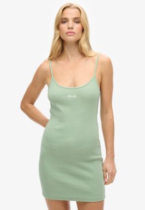 S-jurk met Logo en Bandjes Groen Grootte: 42