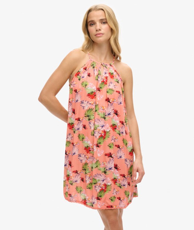 Beach Cami Jurk Roze Grootte: 40