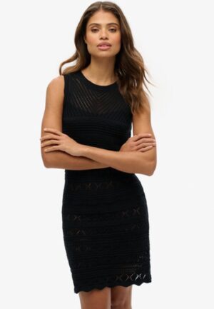 Gehaakte Mini-jurk Black Grootte: 44