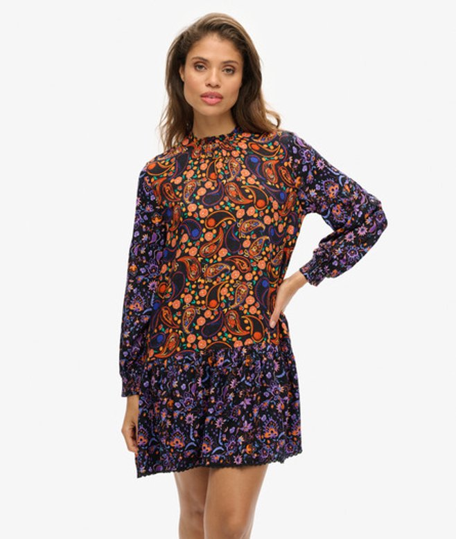 Mini-jurk met Hoge Halslijn Multi Grootte: 38