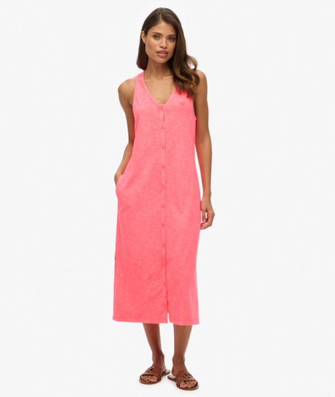 Beach Jersey Midi Jurk Cream Grootte: 36